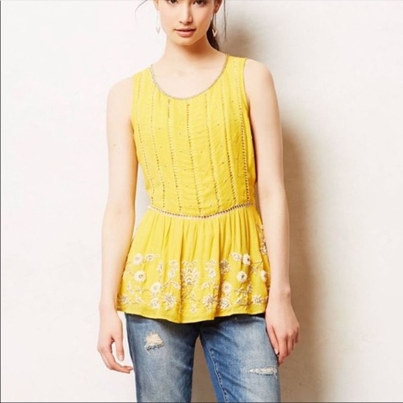 Maeve Anthropologie Blouse Embroidered - Picture 4 of 7